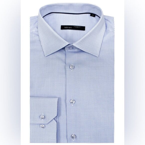 Horst Light Blue Long Sleeve Button Down Shirt 100% Cotton Size 16 - Picture 1 of 15